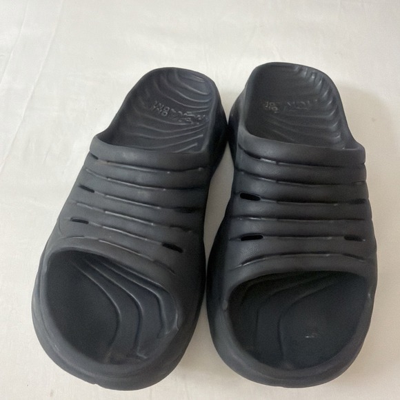 Hoka One One Ora Recovery Slide Sandals Mens 9 Womens 11 Black Cushioned Slide - Picture 11 of 16